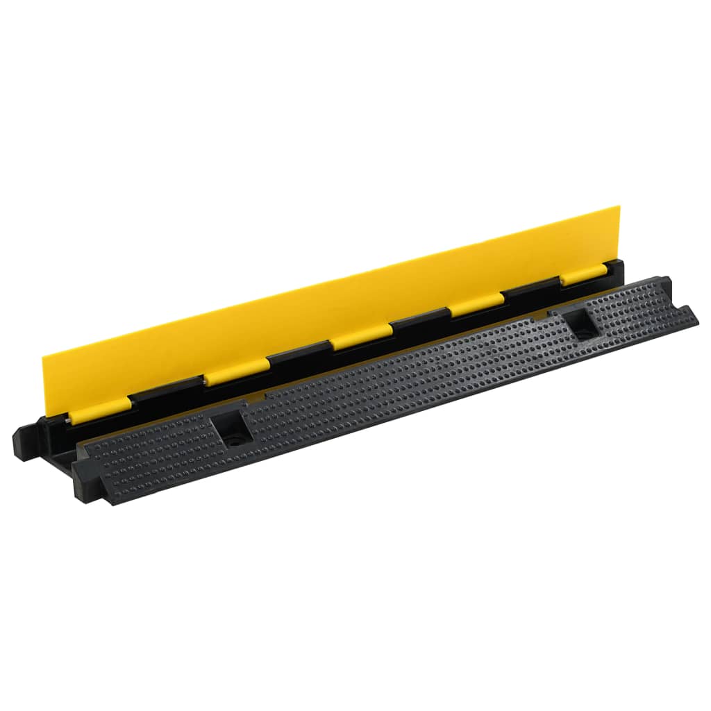 vidaXL Cable Protector Ramp 1 Channel Rubber 100 cm