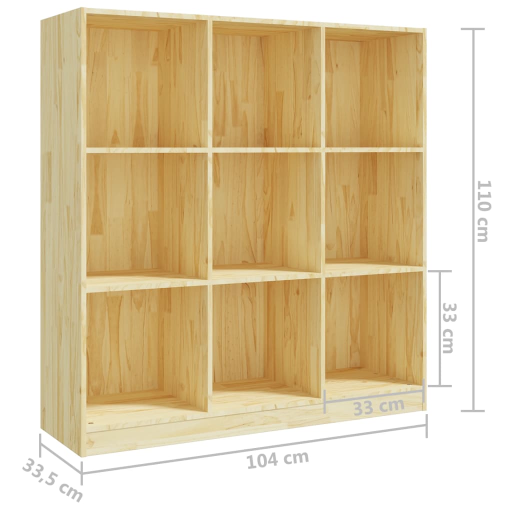 vidaXL Book Cabinet/Room Divider 104x33.5x110 cm Solid Pinewood