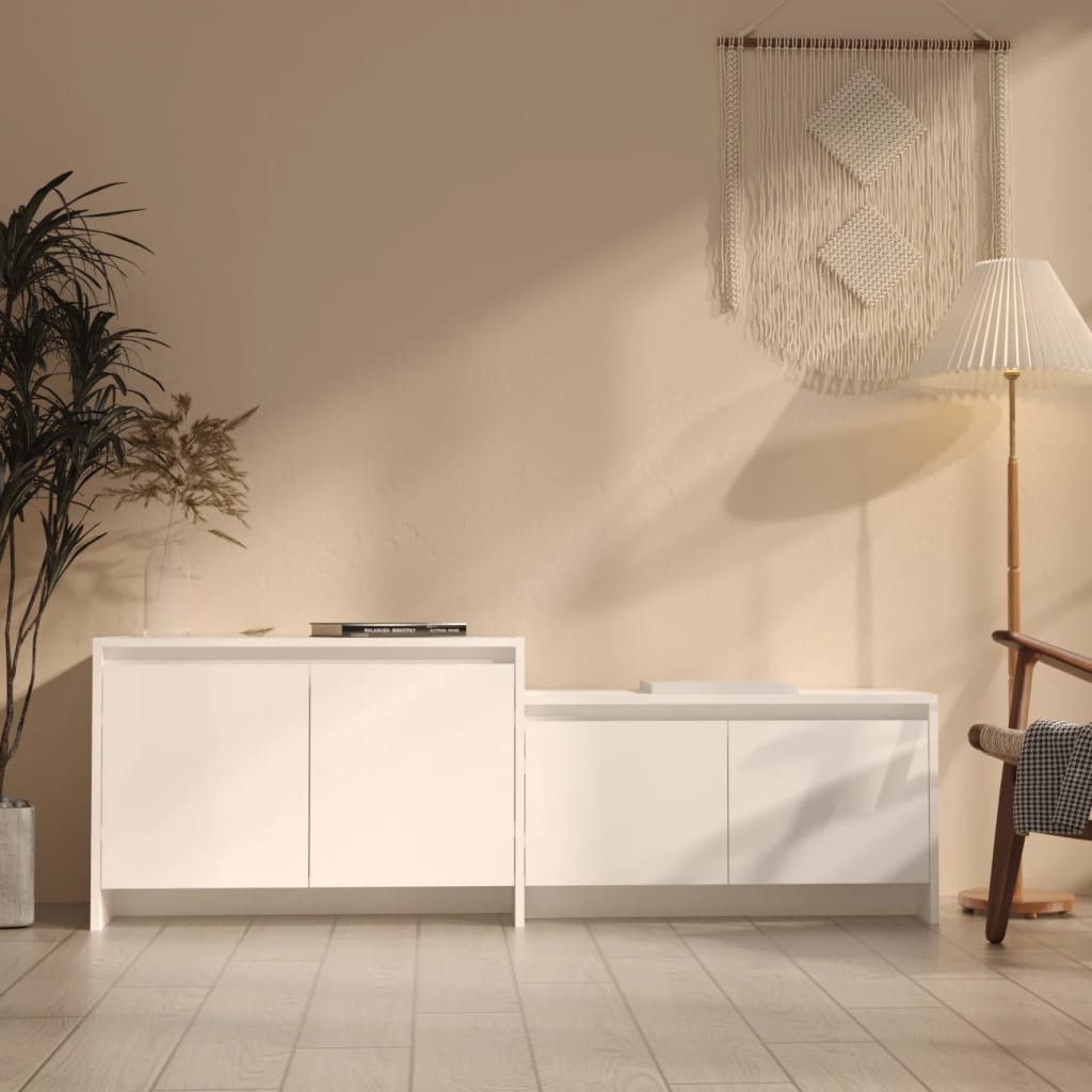 vidaXL TV Cabinet White 146.5x35x50 cm Engineered Wood