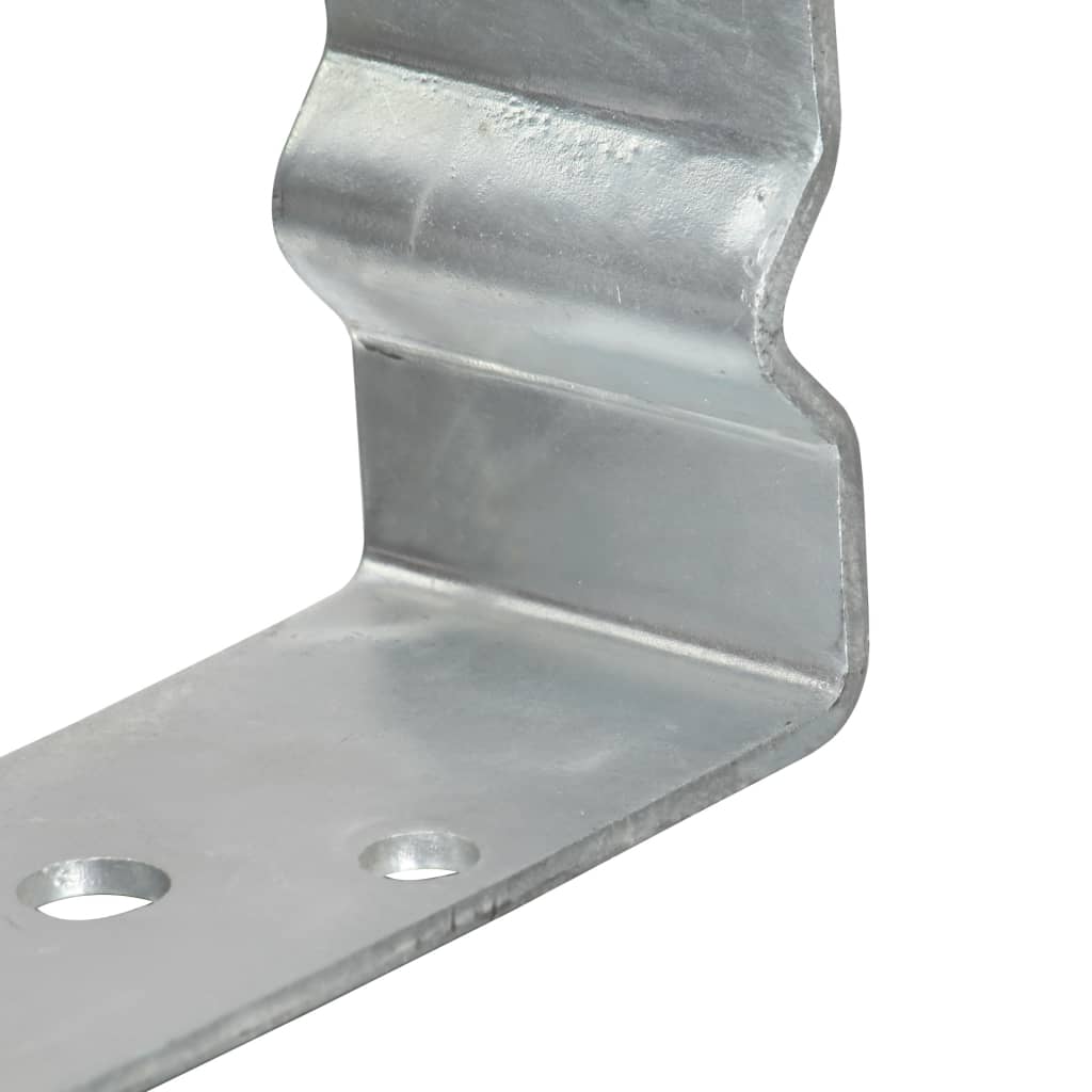 vidaXL Fence Anchors 6 pcs Silver 9x6x15 cm Galvanised Steel