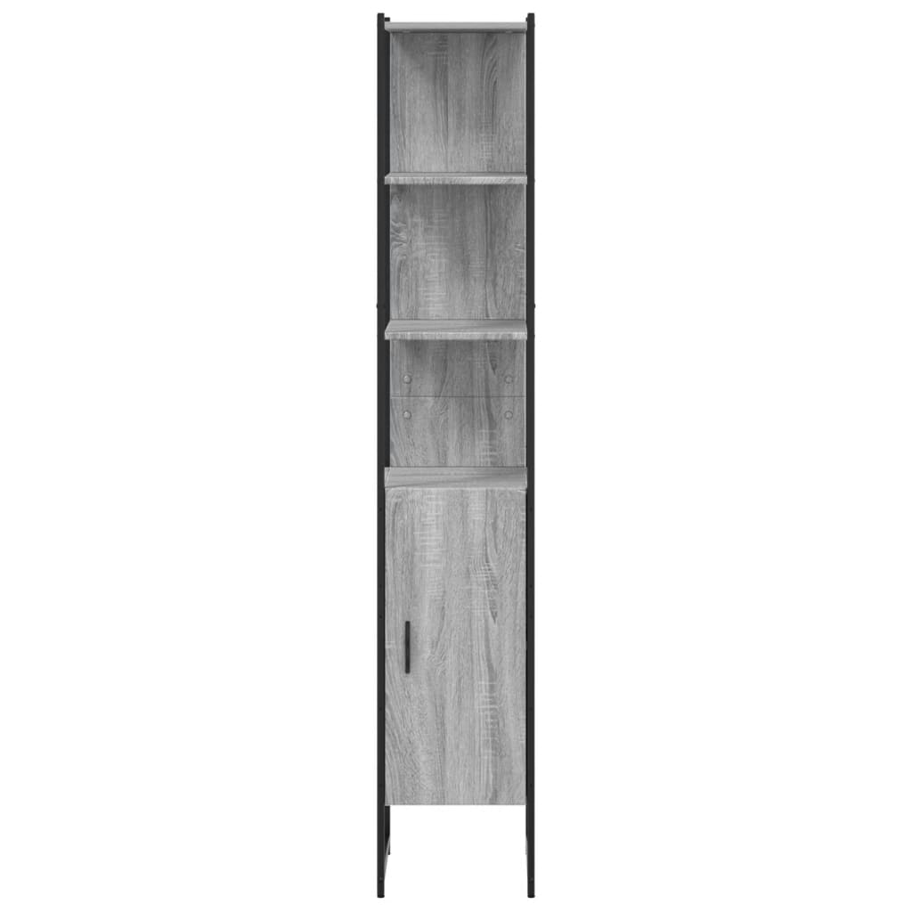 vidaXL Bathroom Cabinet Grey Sonoma 33x33x185.5 cm Engineered Wood