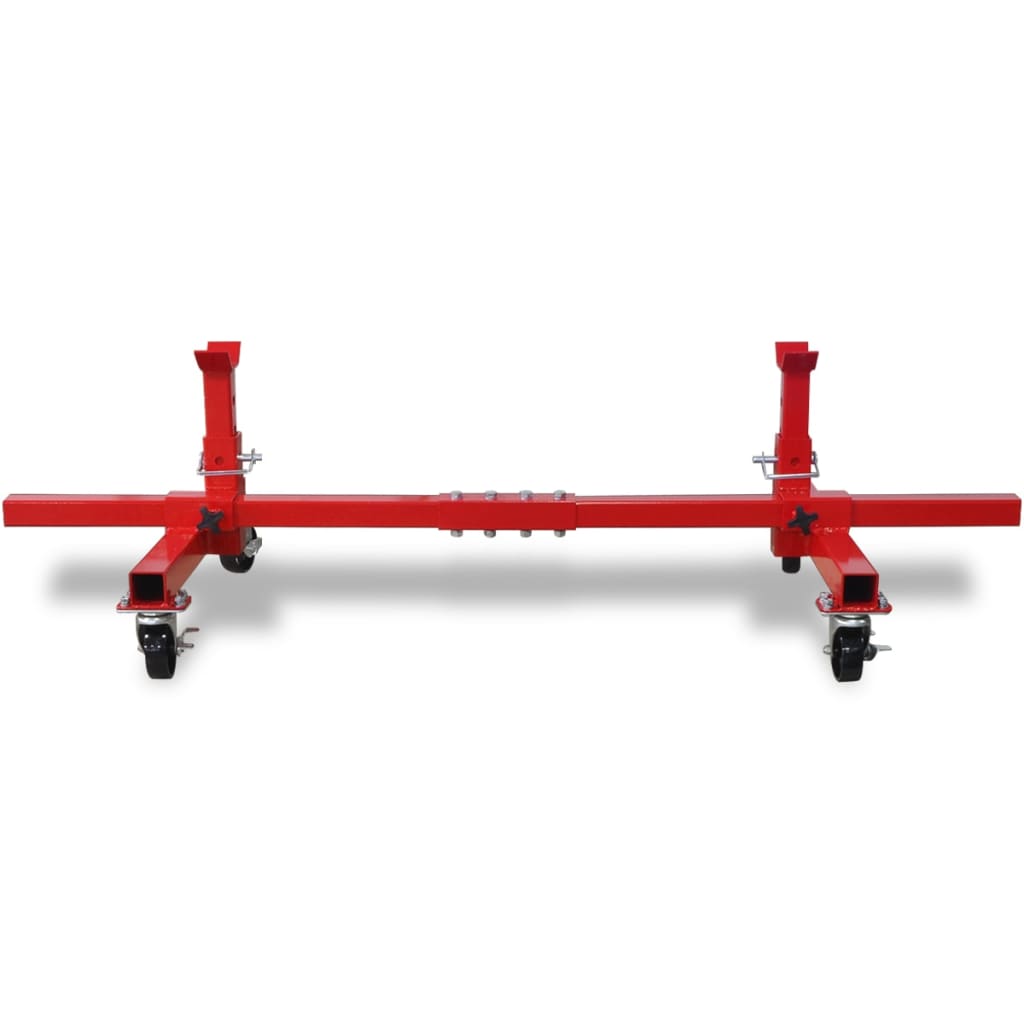 vidaXL Mobile Axle Stand Red
