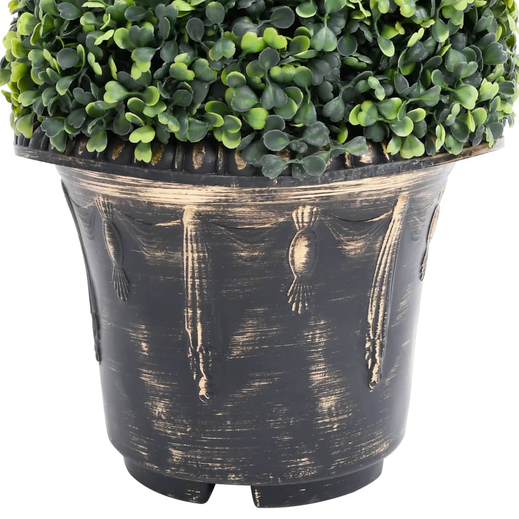 vidaXL Artificial Boxwood Spiral Plant with Pot Green 117 cm