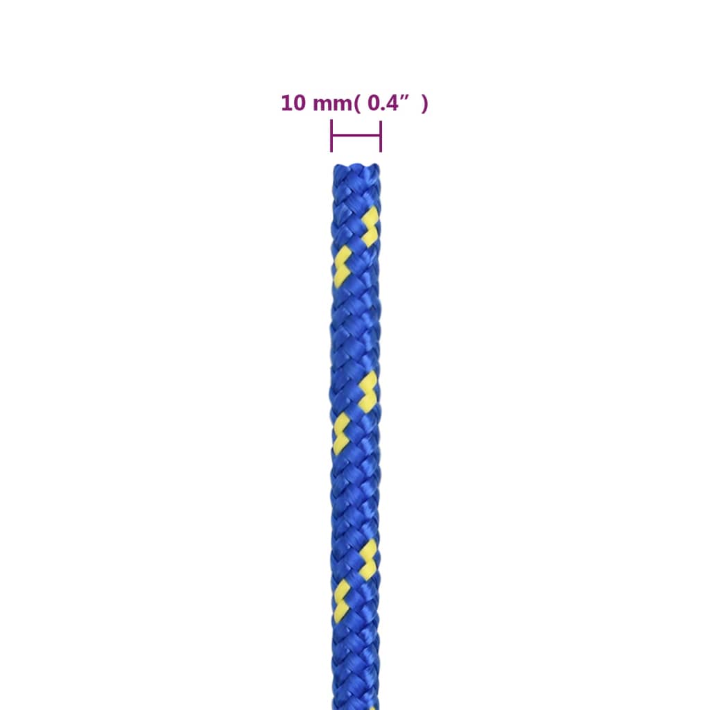 vidaXL Boat Rope Blue 10 mm 25 m Polypropylene