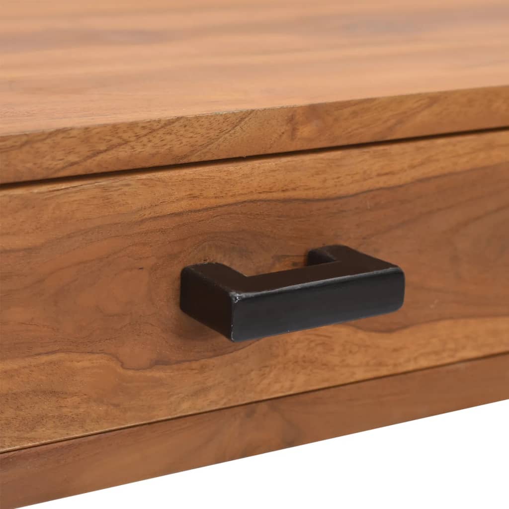 vidaXL Office Desk 110x40x75 cm Solid Teak Wood