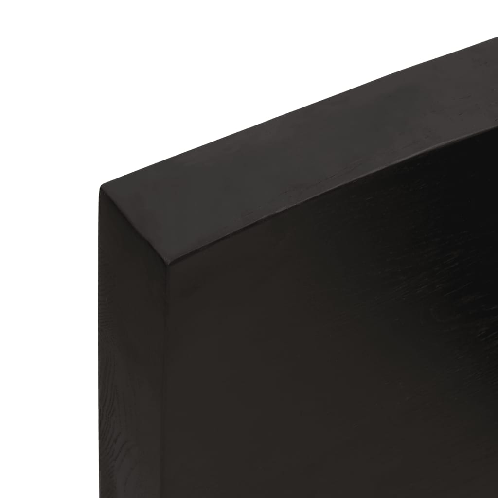 vidaXL Bathroom Countertop Dark Brown 60x60x(2-6) cm Treated Solid Wood