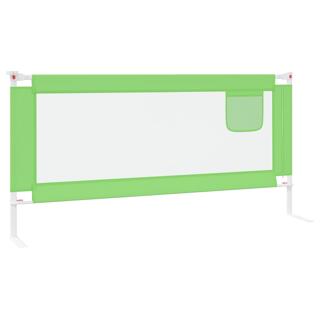 vidaXL Toddler Safety Bed Rail Green 190x25 cm Fabric