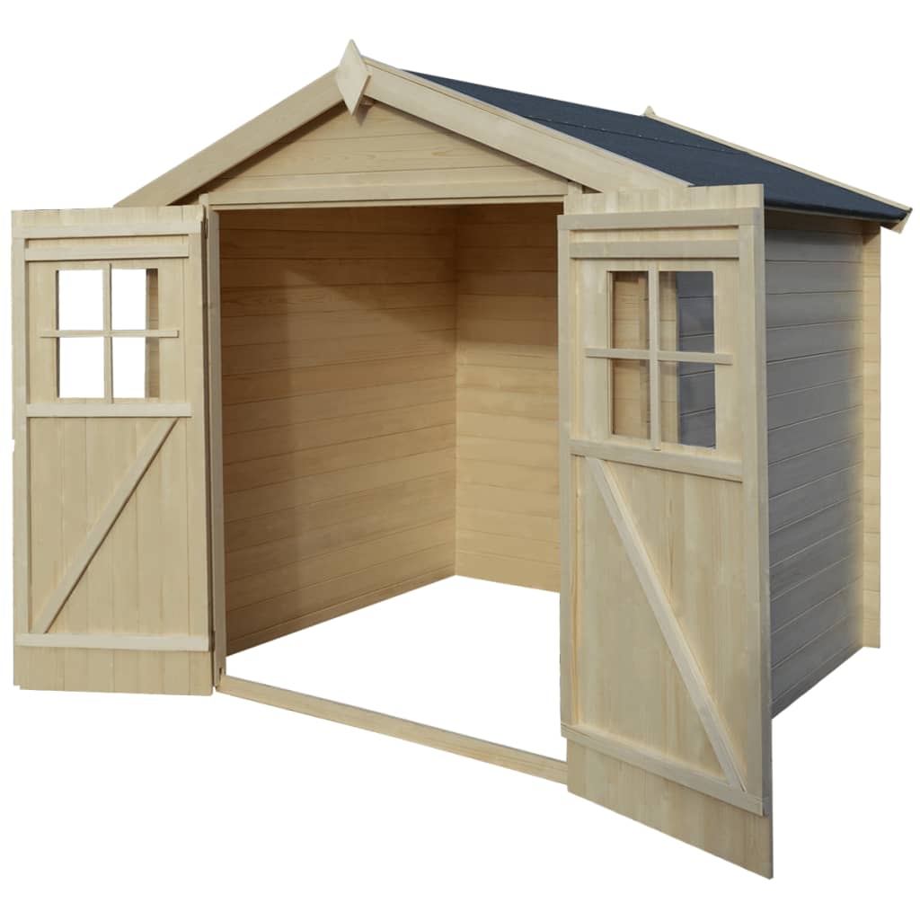 vidaXL 19 mm Garden House Shed Log Timber Cabin 2x2.1 m Wood