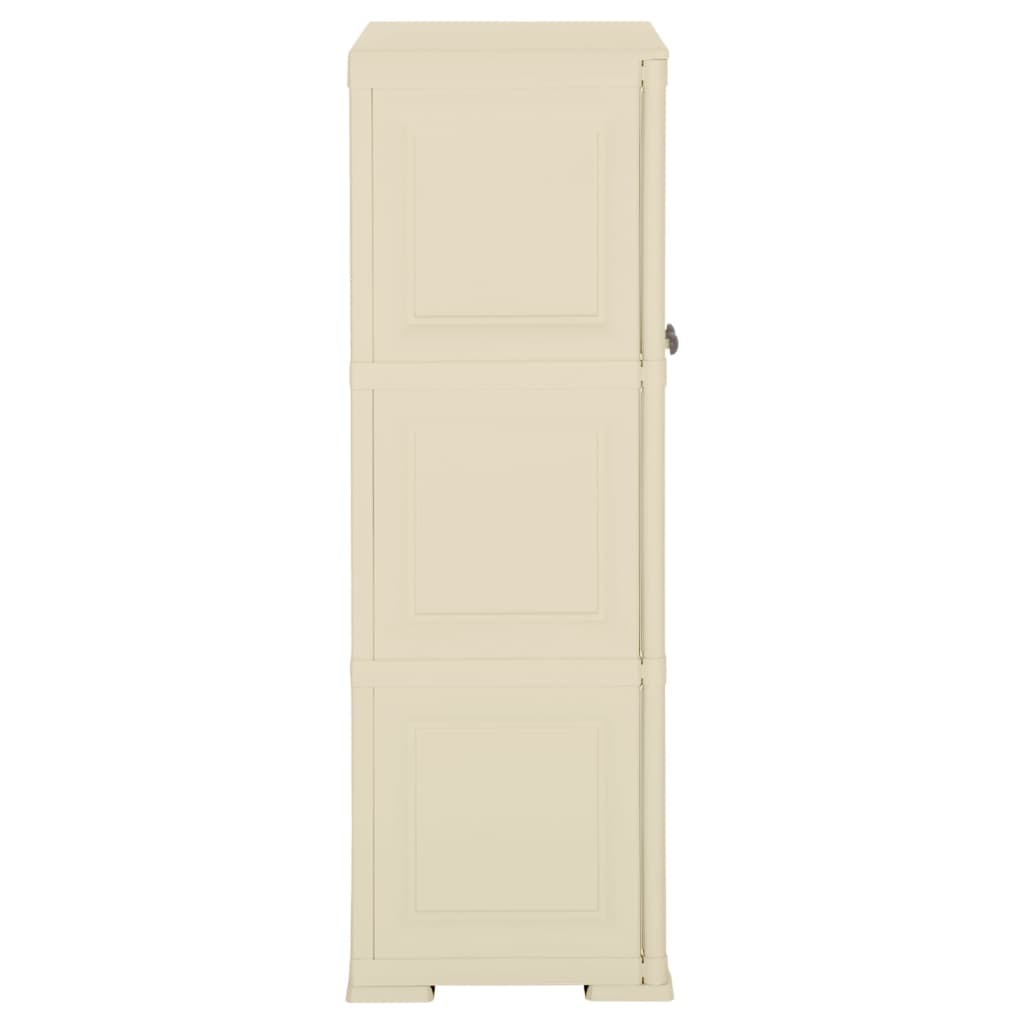 vidaXL Plastic Cabinet 79x43x125 cm Wood Design Angora White