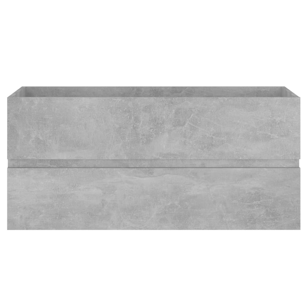 vidaXL Sink Cabinet Concrete Grey 100x38.5x45 cm Engineered Wood