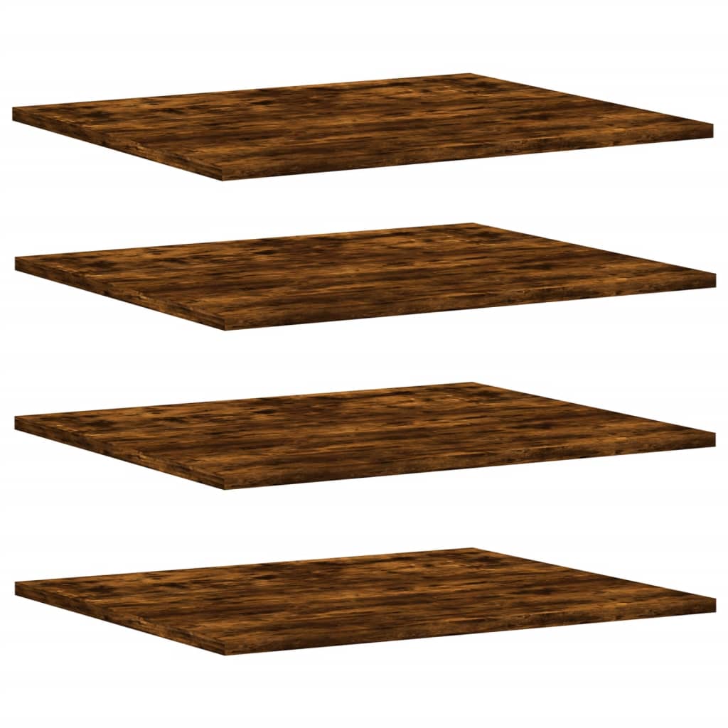 vidaXL Wall Shelves 4 pcs Smoked Oak 60x50x1.5 cm Engineered Wood