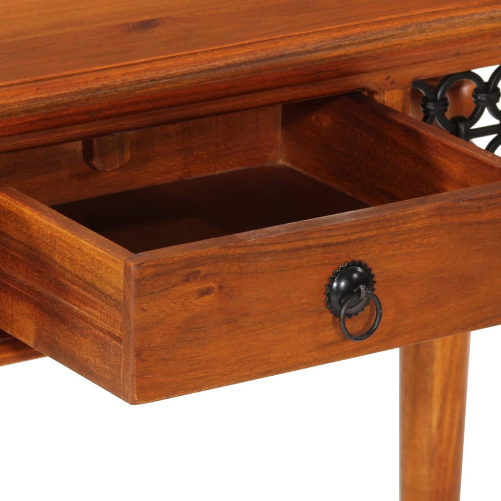 vidaXL Desk with Drawer 110x50x76 cm Solid Wood Acacia
