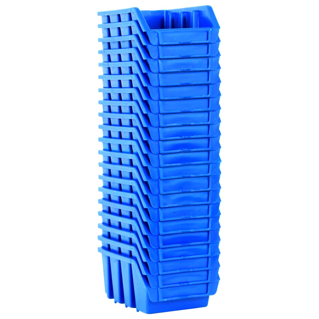 vidaXL Stacking Storage Bins 20 pcs Blue Plastic