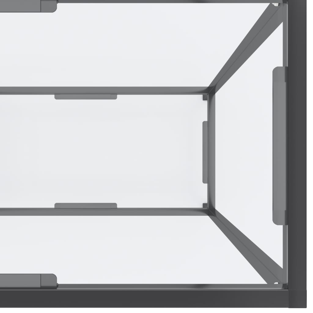 vidaXL Console Table Transparent 180x35x75.5 cm Tempered Glass