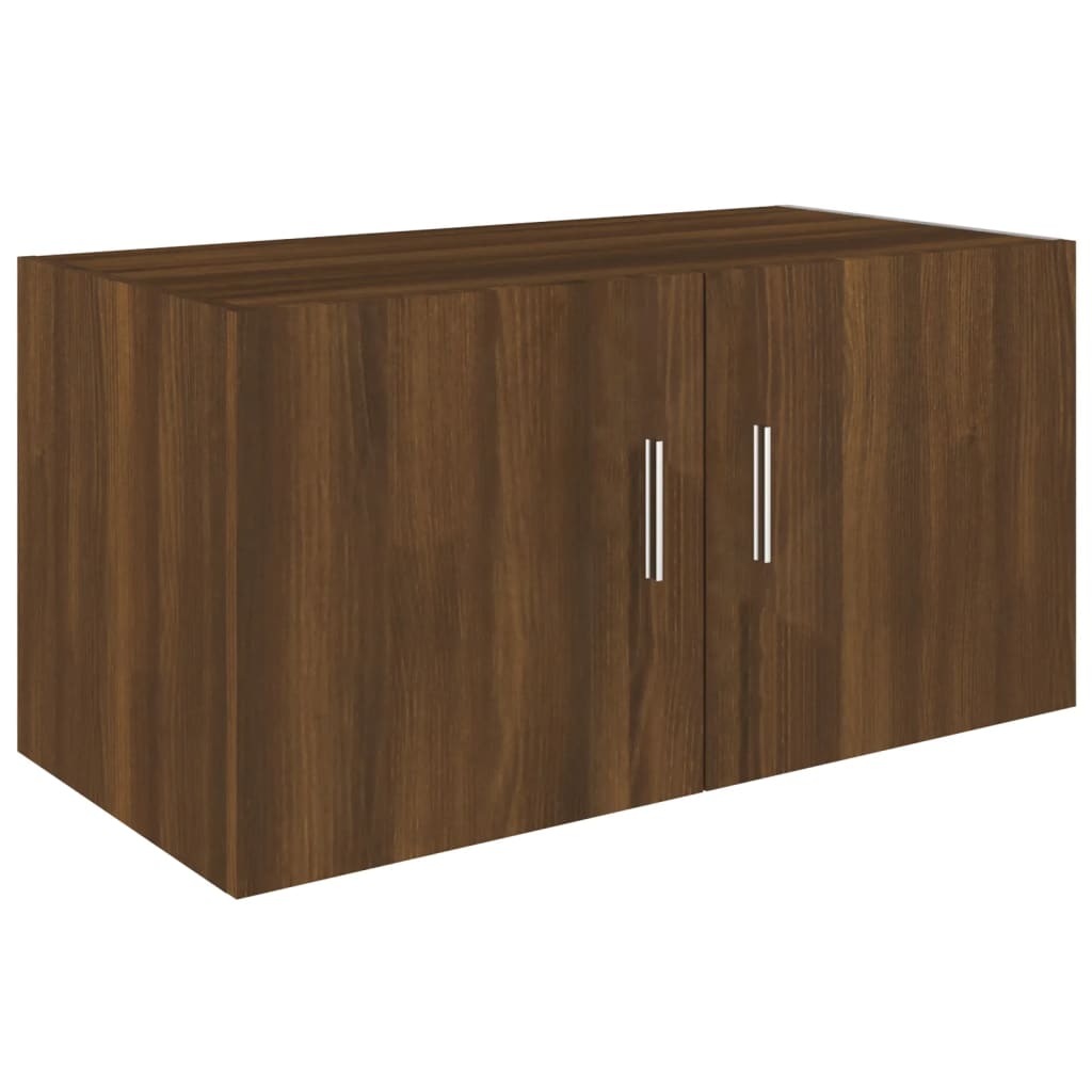 vidaXL Wall Mounted Cabinet Brown Oak 80x39x40 cm Engineered Wood
