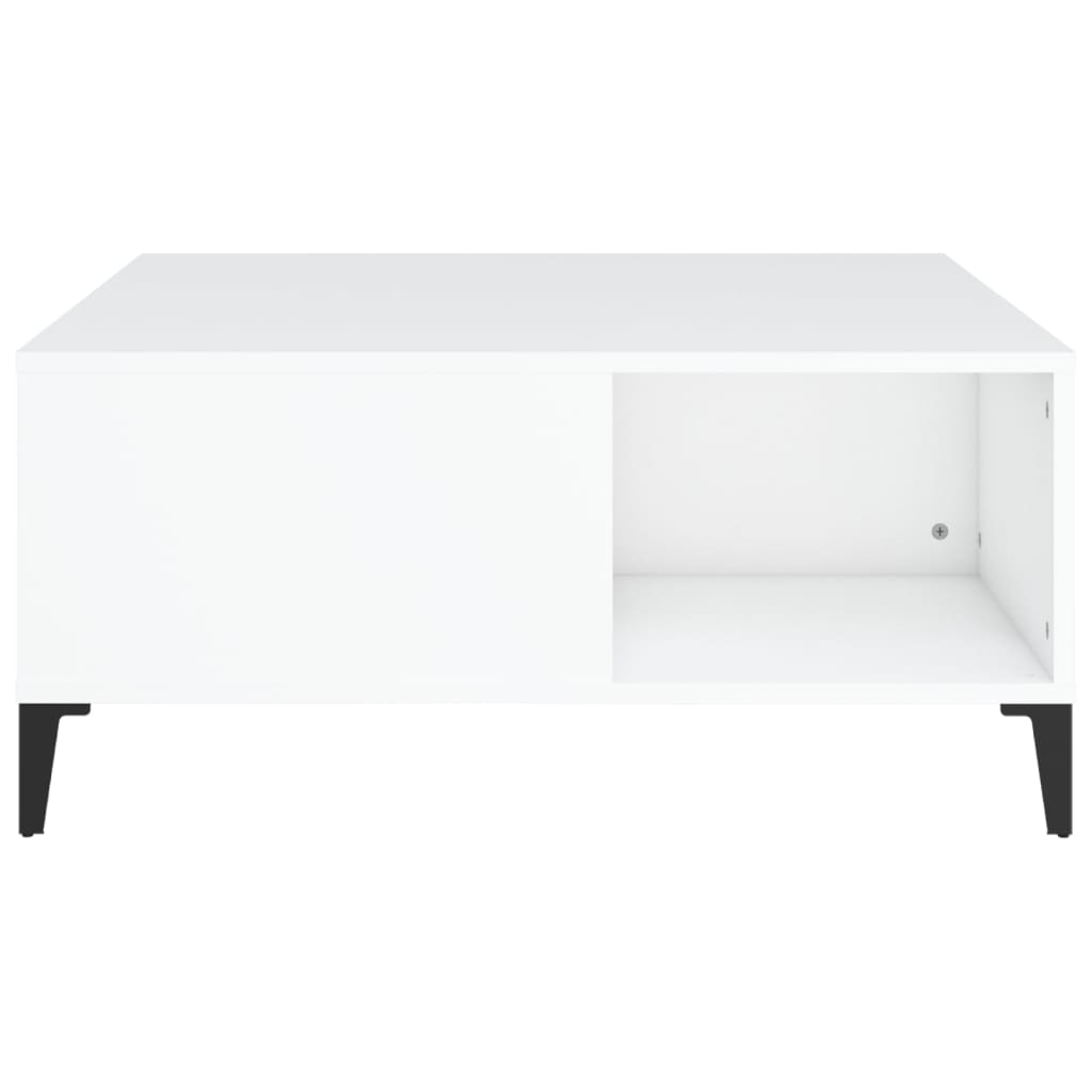 vidaXL Coffee Table White 80x80x36.5 cm Engineered Wood