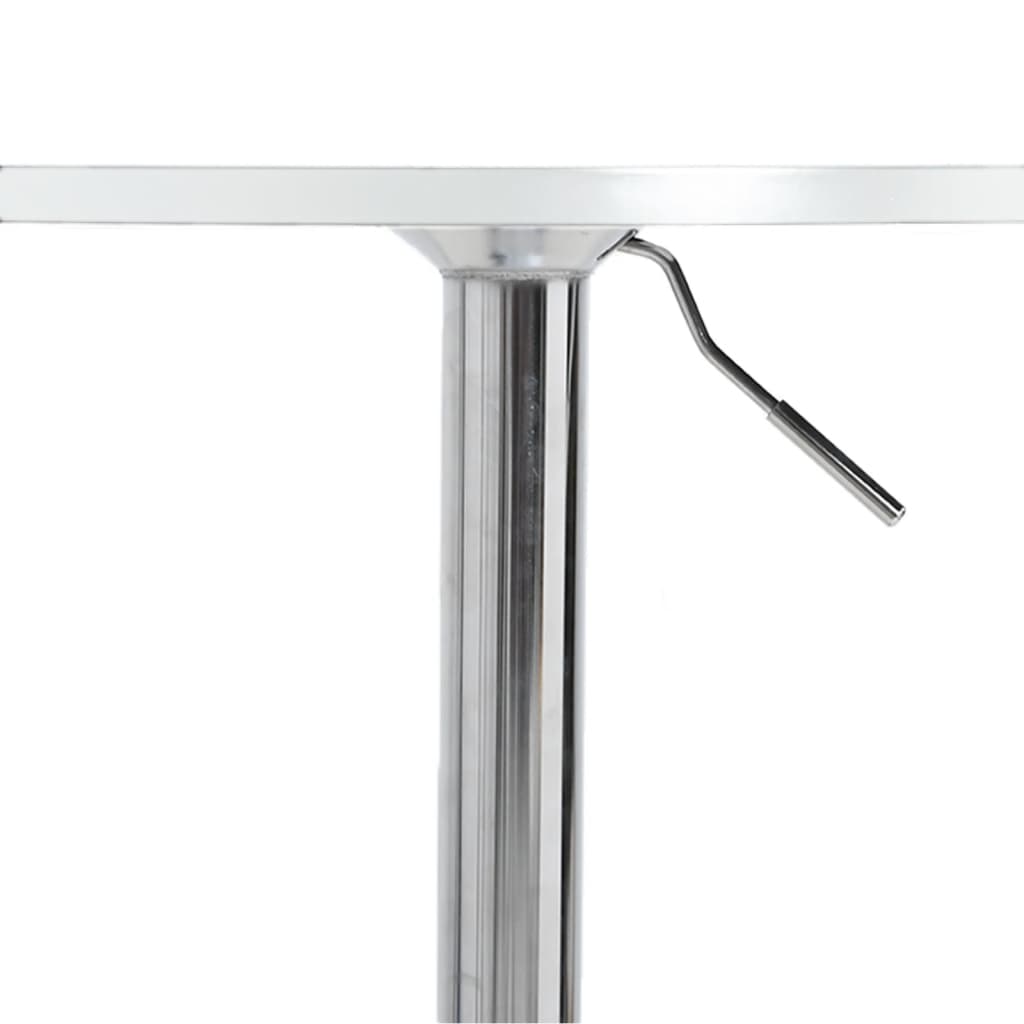 vidaXL Bar Table White 50x50x90 cm Engineered Wood and Chromed Steel