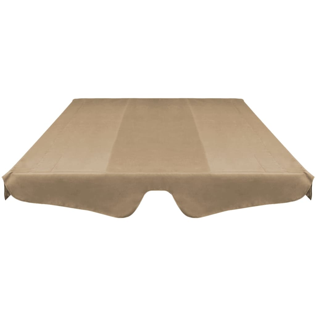 vidaXL Replacement Canopy for Garden Swing Taupe 226x186 cm