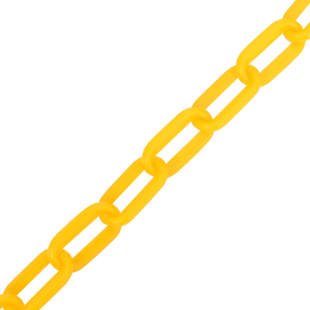 vidaXL Warning Chain Yellow 100 m Ø6 mm Plastic