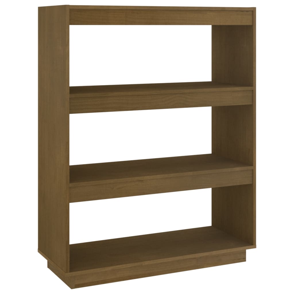 vidaXL Book Cabinet/Room Divider Honey Brown 80x35x103 cm Solid Pinewood