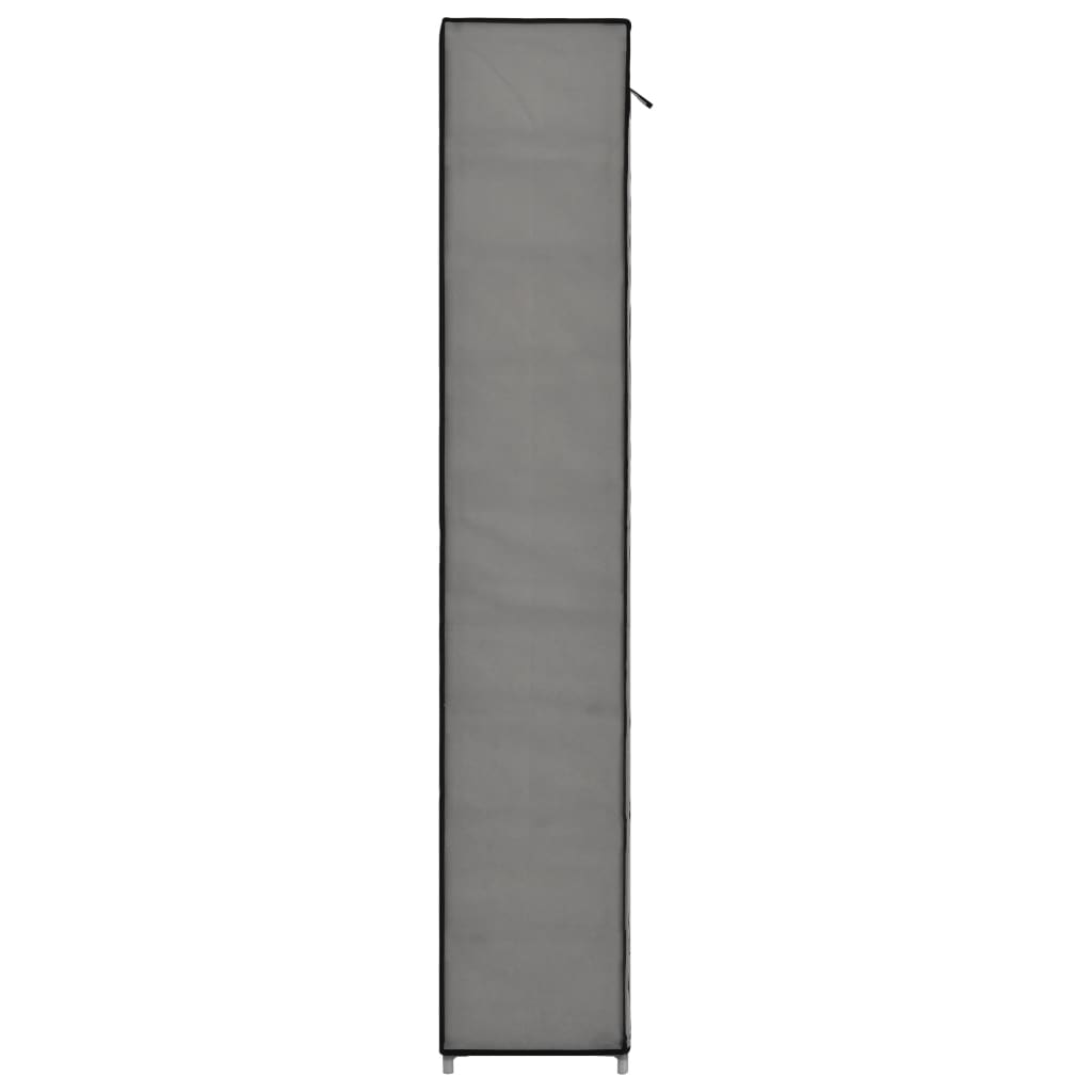 vidaXL Shoe Cabinet with Cover Grey 57x29x162 cm Fabric