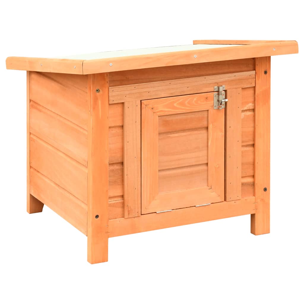 vidaXL Cat House Solid Pine & Fir Wood 50x46x43.5 cm