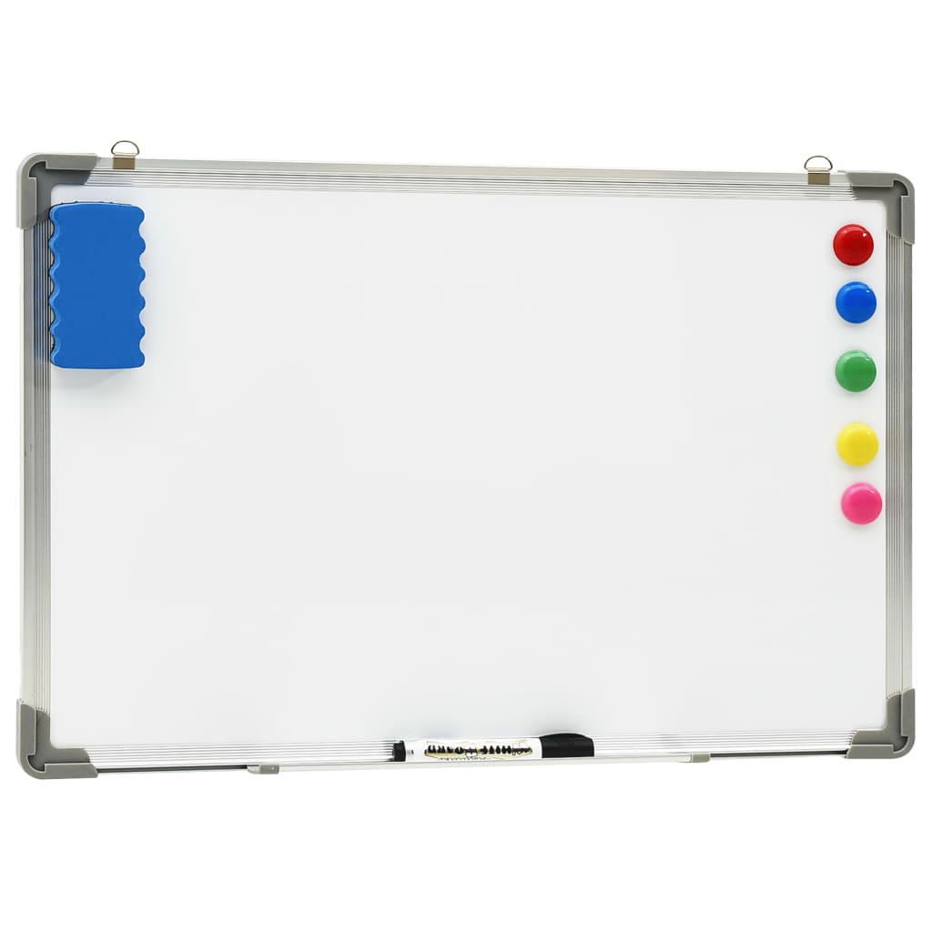 vidaXL Magnetic Dry-erase Whiteboard White 50x35 cm Steel