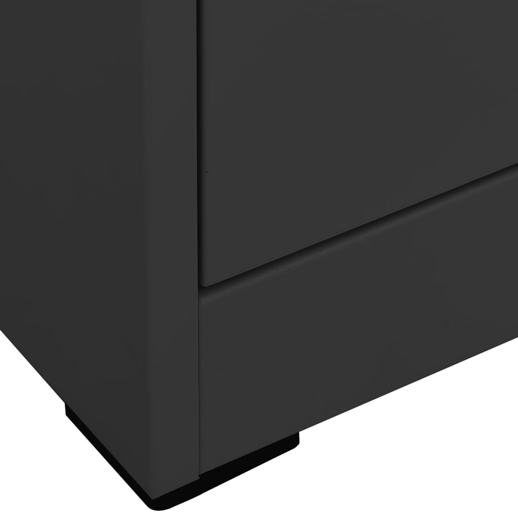 vidaXL Filing Cabinet Anthracite 90x46x134 cm Steel