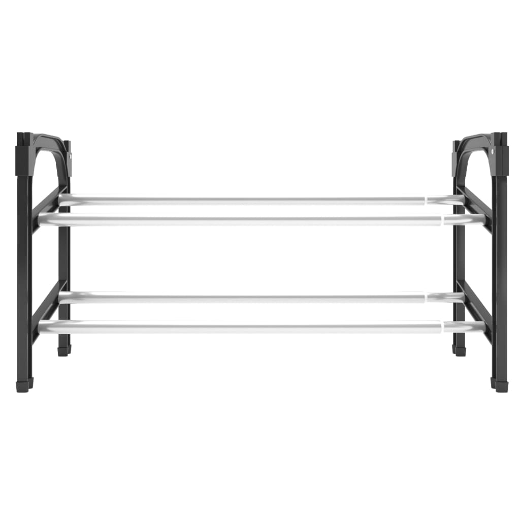 vidaXL Extendable Shoe Rack with 2 Shelves 119x24x37 cm
