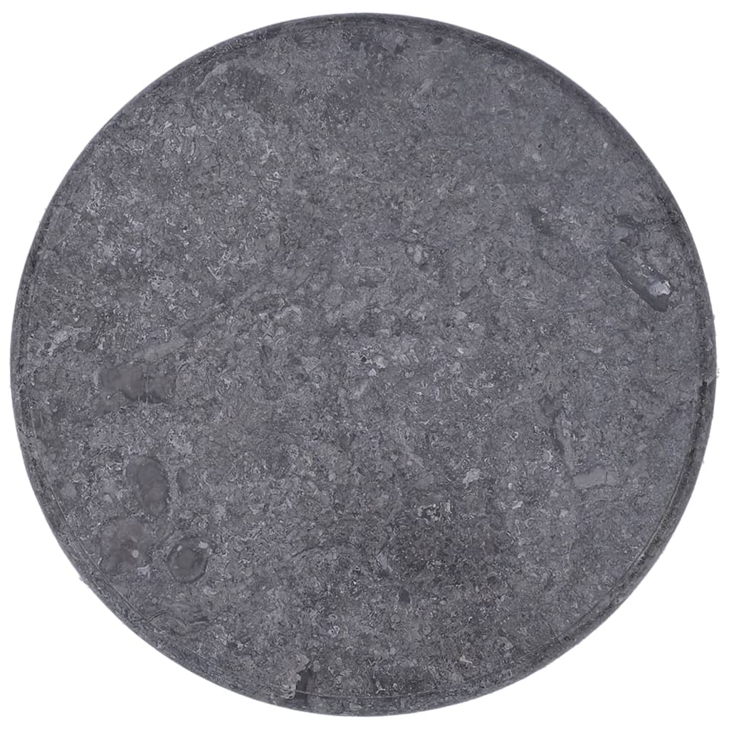vidaXL Table Top Grey Ø50x2.5 cm Marble
