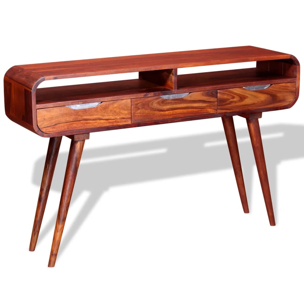vidaXL Console Table Solid Sheesham Wood 120x30x75 cm