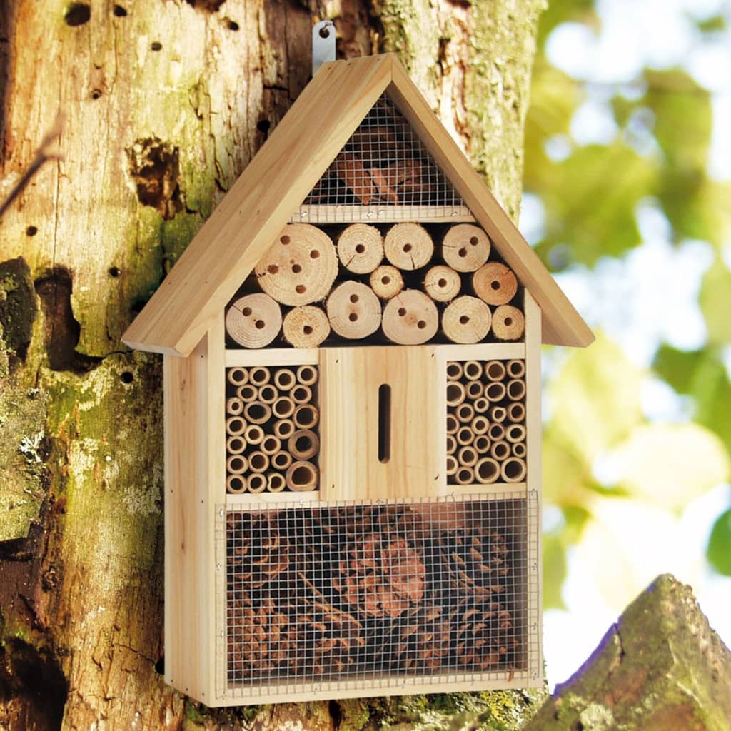HI Insect Nesting House Wood Natural 31x10x48 cm