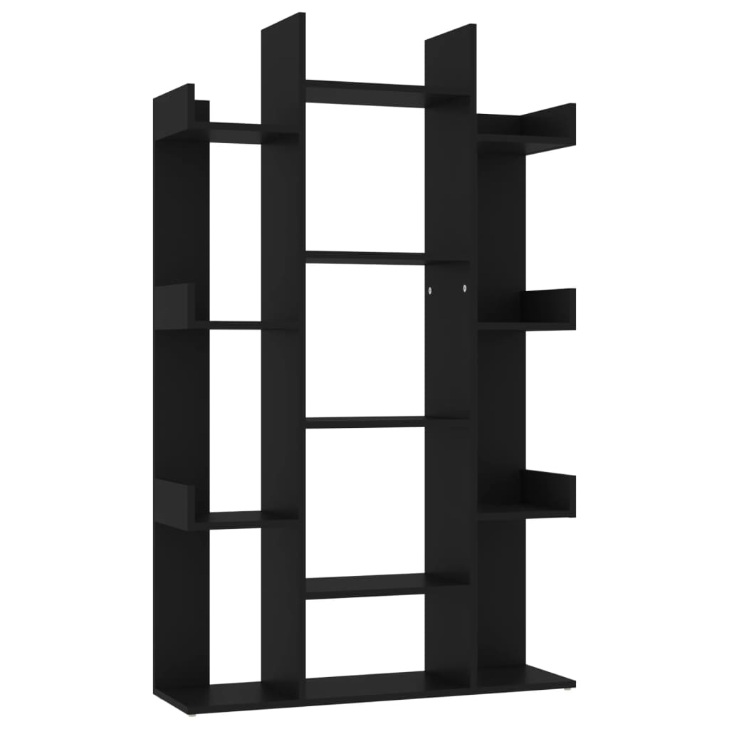 vidaXL Book Cabinet Black 86x25.5x140 cm Engineered Wood
