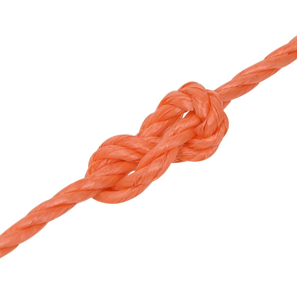 vidaXL Work Rope Orange 6 mm 50 m Polypropylene