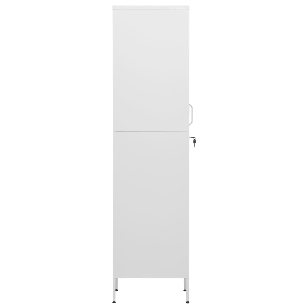 vidaXL Locker Cabinet White 35x46x180 cm Steel