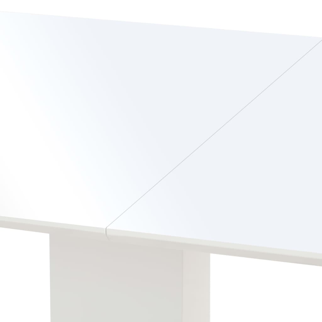 vidaXL Dining Table High Gloss White 180x90x76 cm MDF