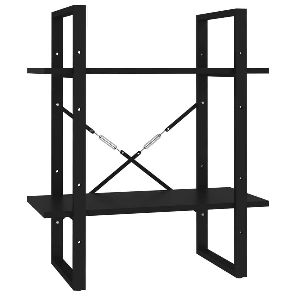 vidaXL 5-Tier Book Cabinet Black 60x30x175 cm Engineered Wood