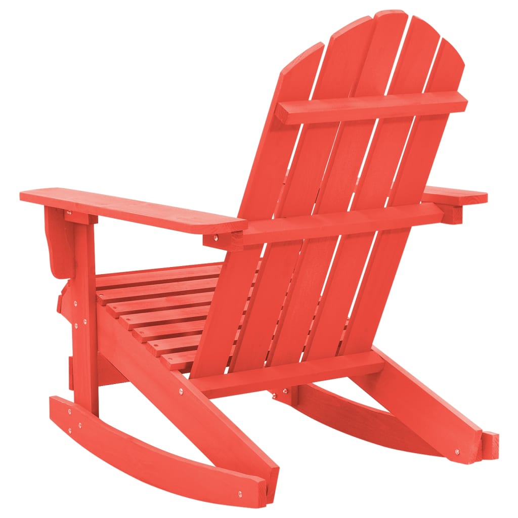 vidaXL Garden Rocking Adirondack Chair Solid Fir Wood Red