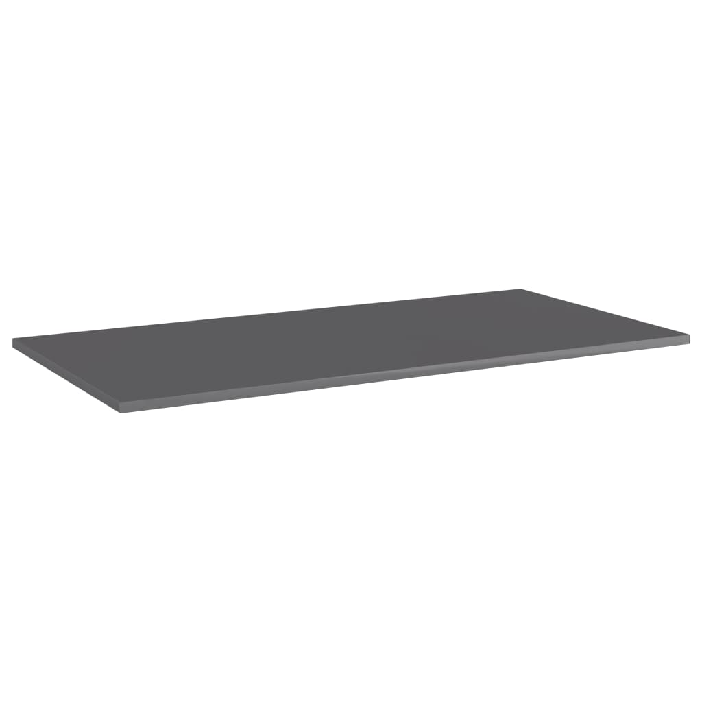 vidaXL Bookshelf Boards 4 pcs High Gloss Grey 100x50x1.5 cm Engineered Wood