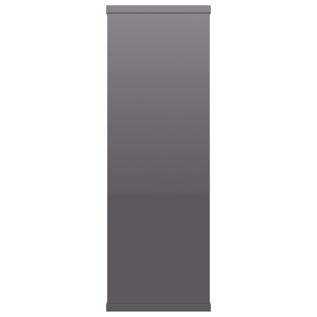 vidaXL Wall Shelf High Gloss Grey 104x20x58.5 cm Engineered Wood