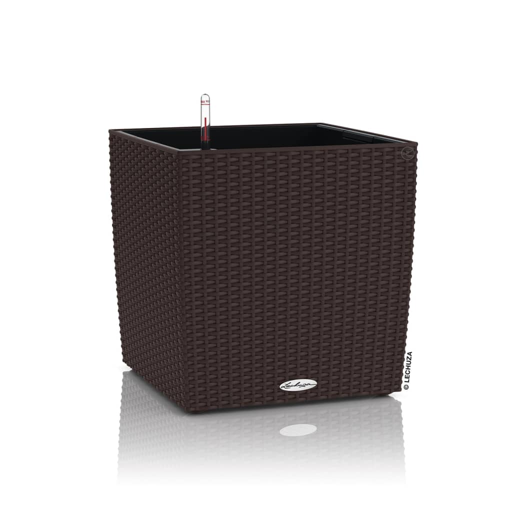 LECHUZA Planter CUBE Cottage 40 ALL-IN-ONE Mocha