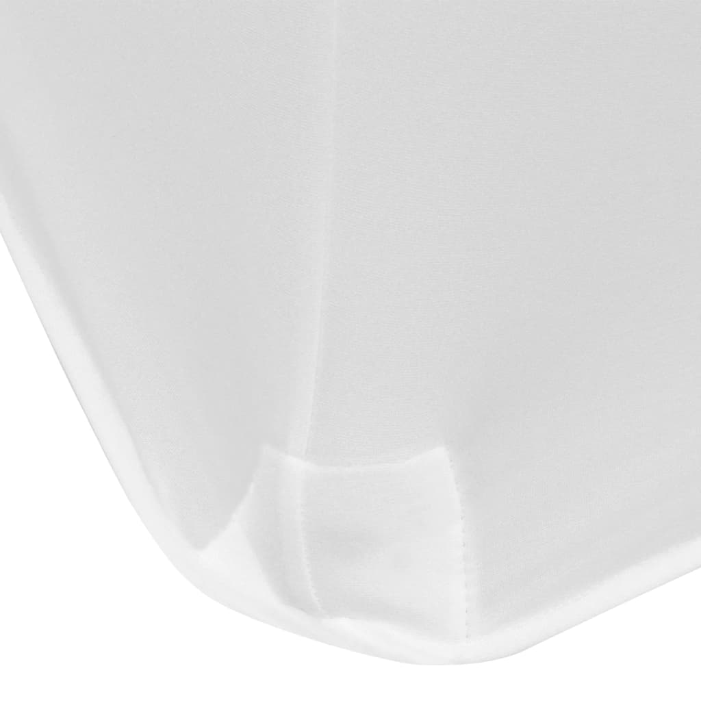 vidaXL Stretch Table Slipcovers 2 pcs 120x60,5x74 cm White