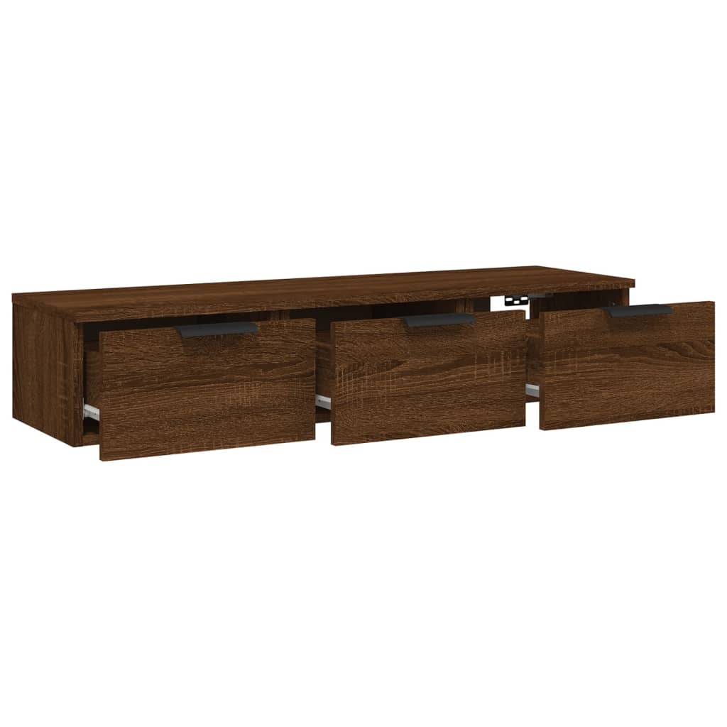 vidaXL Wall Cabinet Brown Oak 102x30x20 cm Engineered Wood