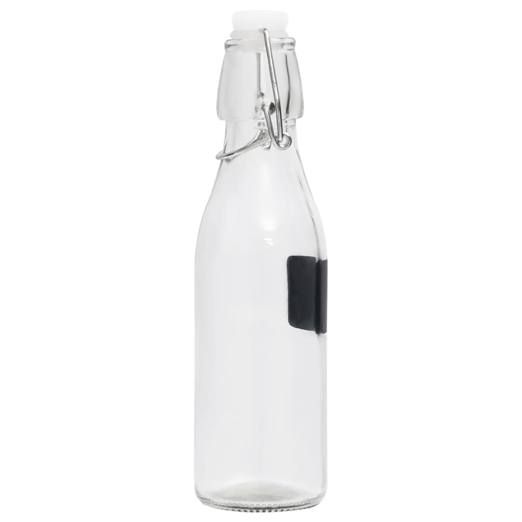 vidaXL Glass Bottles with Clip Closure 6 pcs Round 250 ml