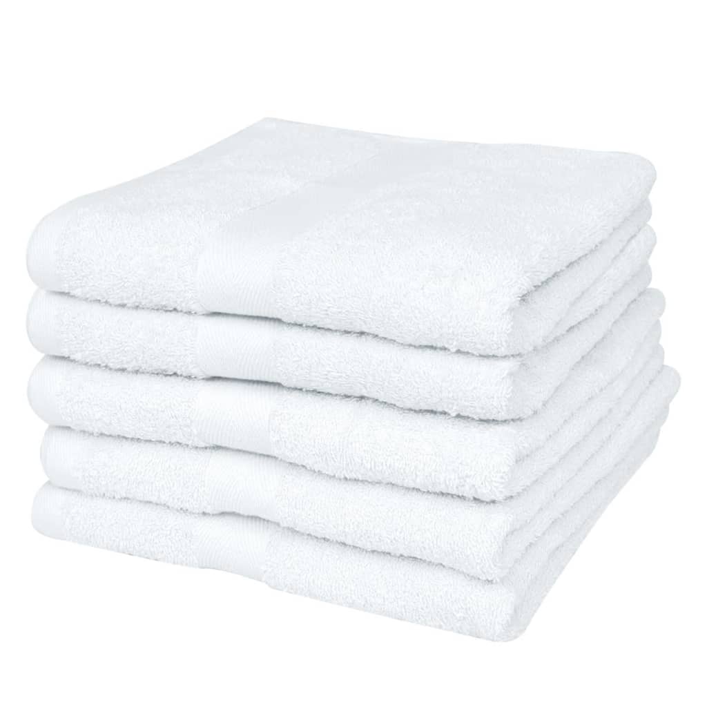 vidaXL Hotel Shower Towel Set 25 pcs Cotton 400 gsm 70x140 cm White
