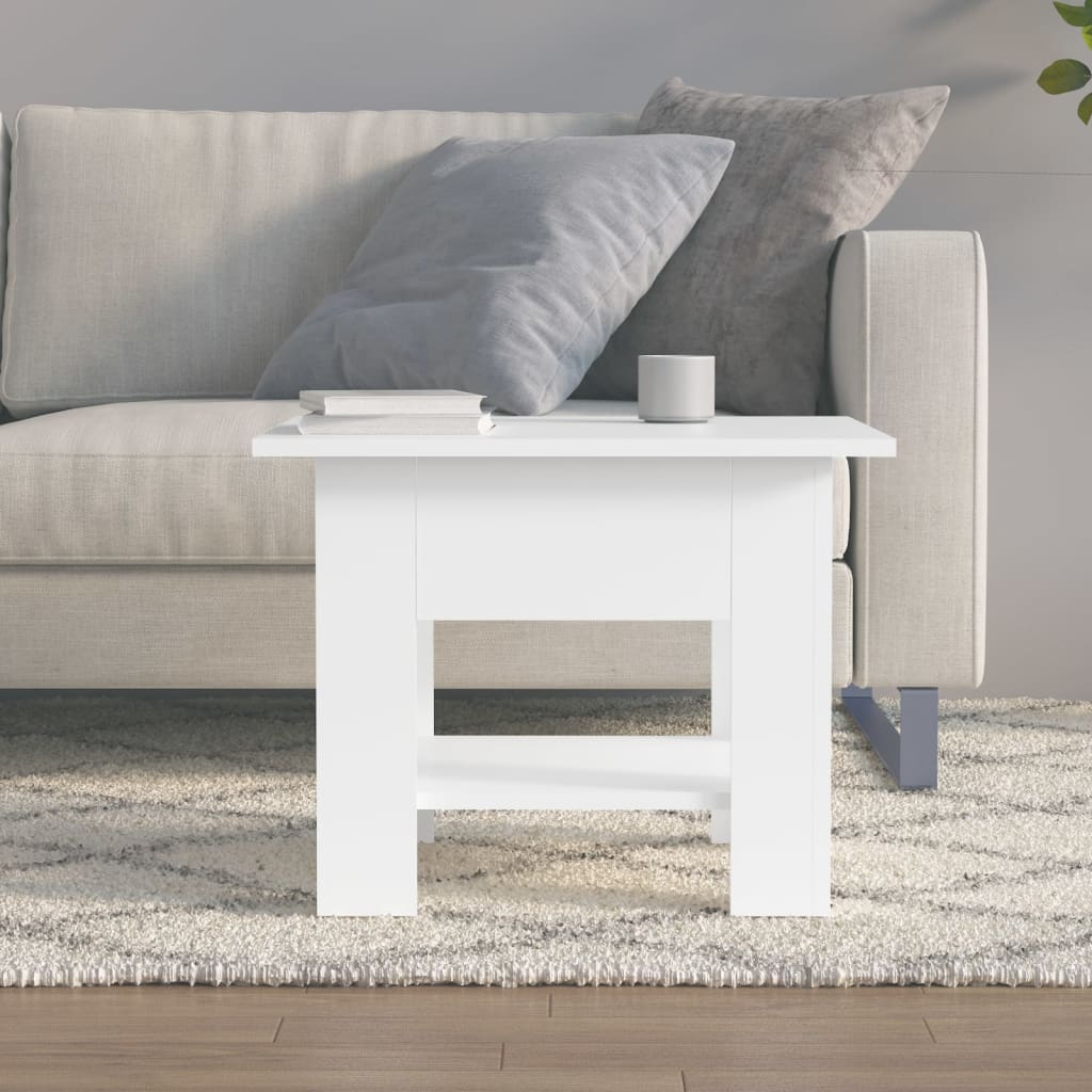 vidaXL Coffee Table White 55x55x42 cm Engineered Wood