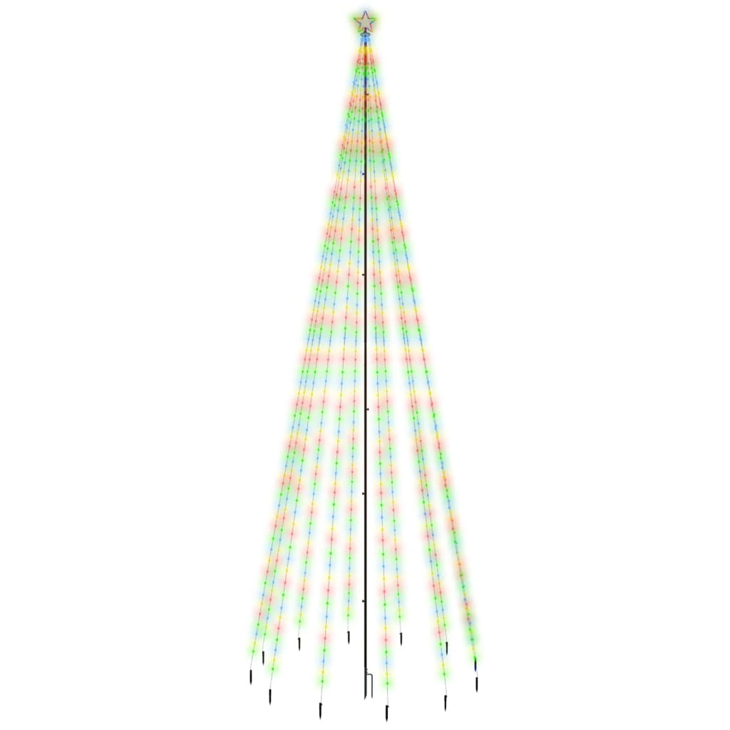 vidaXL Christmas Tree with Spike Colourful 732 LEDs 500 cm