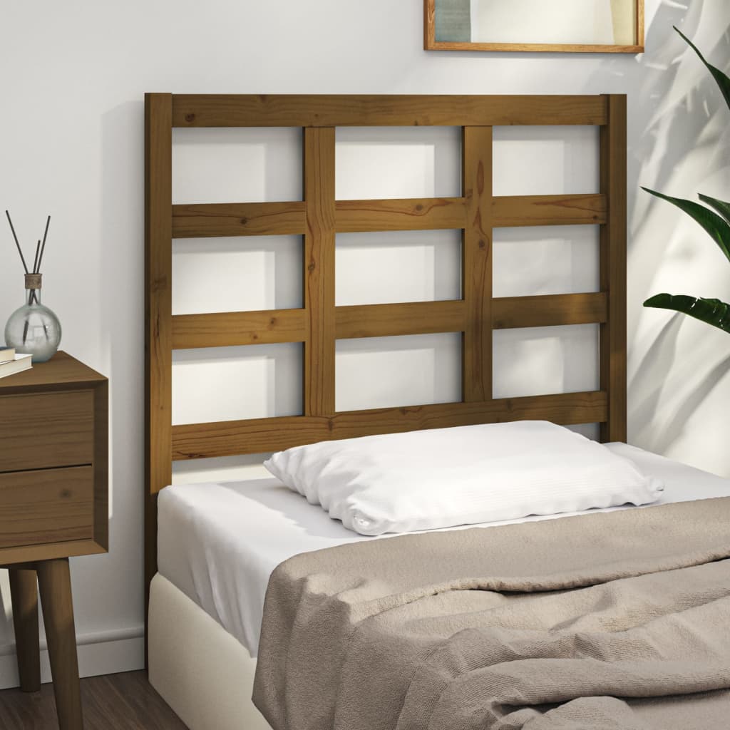 vidaXL Bed Headboard Honey Brown 95.5x4x100 cm Solid Wood Pine