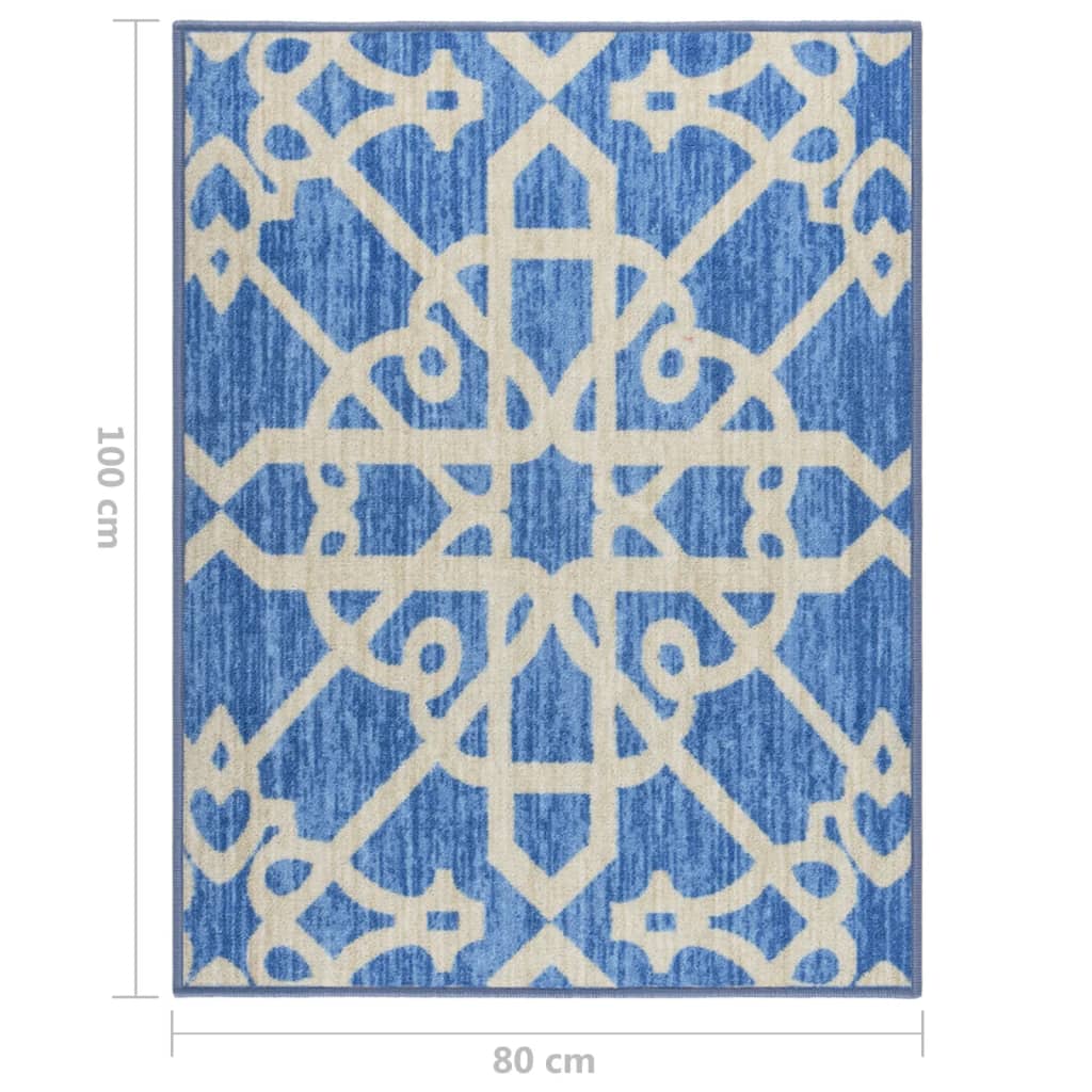 vidaXL Carpet Runner Blue 80x100 cm