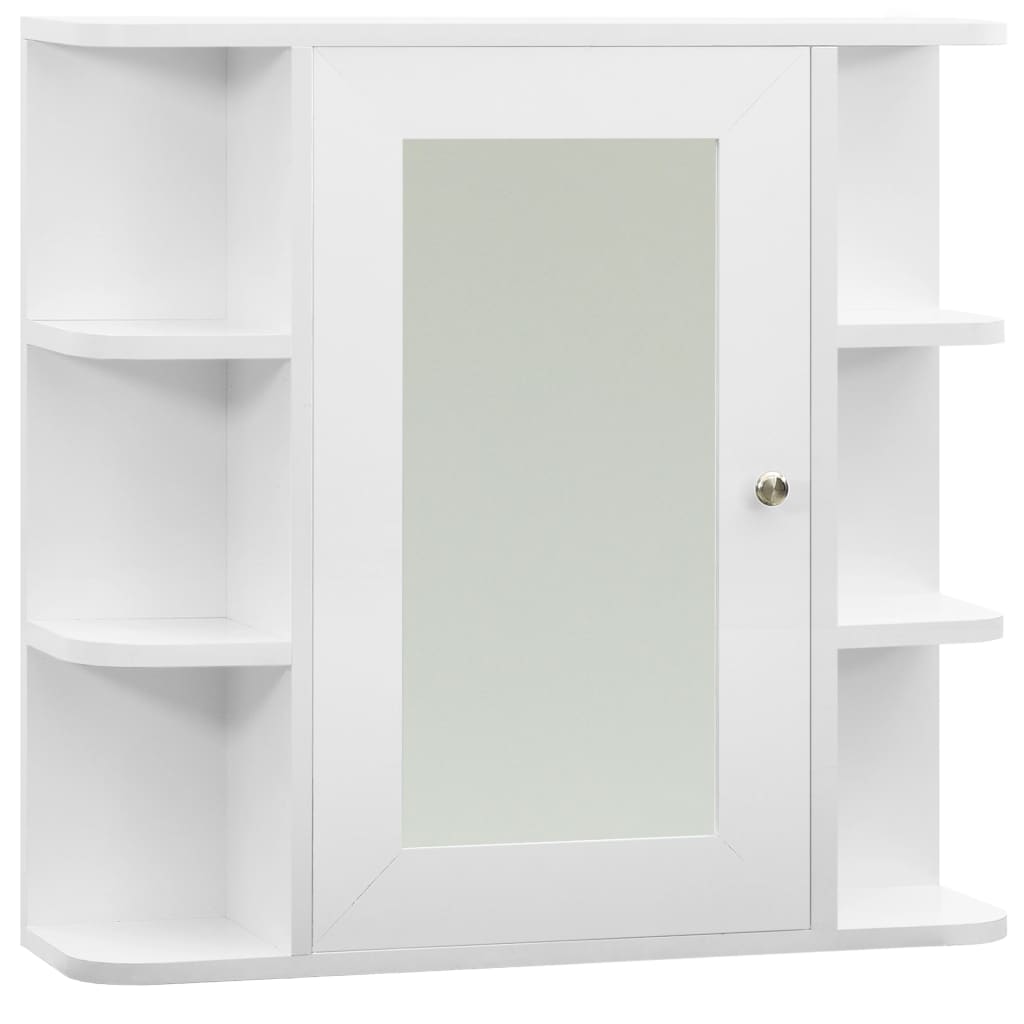 vidaXL Bathroom Mirror Cabinet White 66x17x63 cm MDF